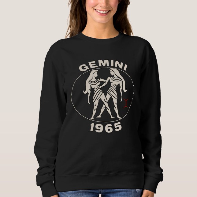 Moletom Horóscopo Signo Zodíaco Gêmeos 1965 (Frente)