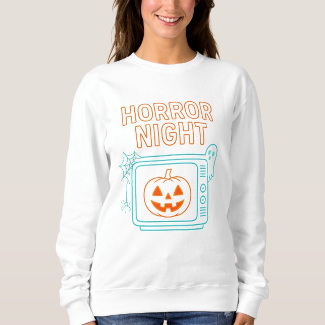 Moletom Horror Night Neon Halloween Roupas unisex (Frente)