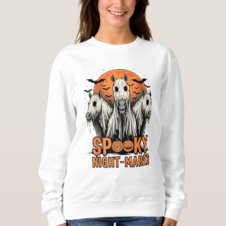 Moletom Horror Retro Spooky Noite-Mares Cavalos Boo Fantas