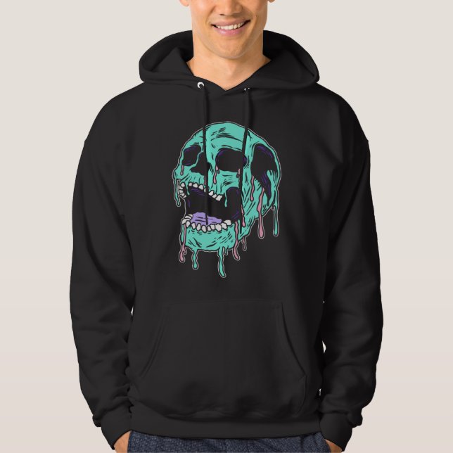 Moletom Horror Skull Pastel Goth Aesthetic Gothic Emo (Frente)