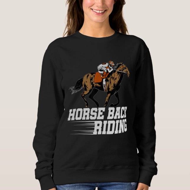 Moletom Horse Back Riding Graphic Horse Lover Equestrian R (Frente)