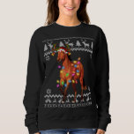 Moletom Horse Christmas Lights Santa Hat Ornament<br><div class="desc">Horse Christmas Lights Santa Hat Ornament</div>