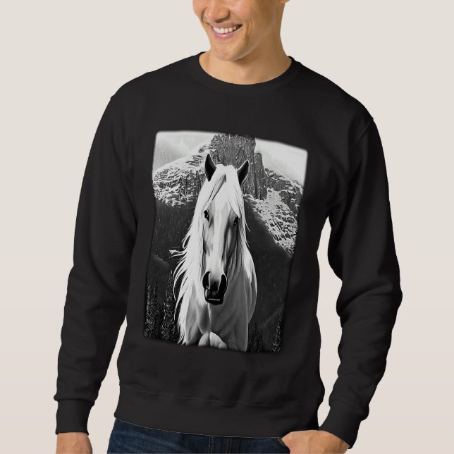Moletom Horse graphic animal motif riding a with print hor (Frente)