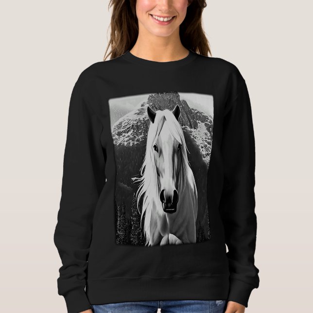 Moletom Horse graphic animal motif riding a with print hor (Frente)