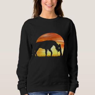 Moletom Horse Love Sundown Shadow Girl with Horse