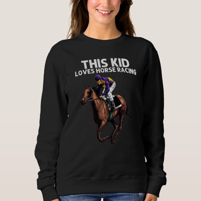 Moletom Horse Racing For Kids Boys Girls Horse Jockey (Frente)