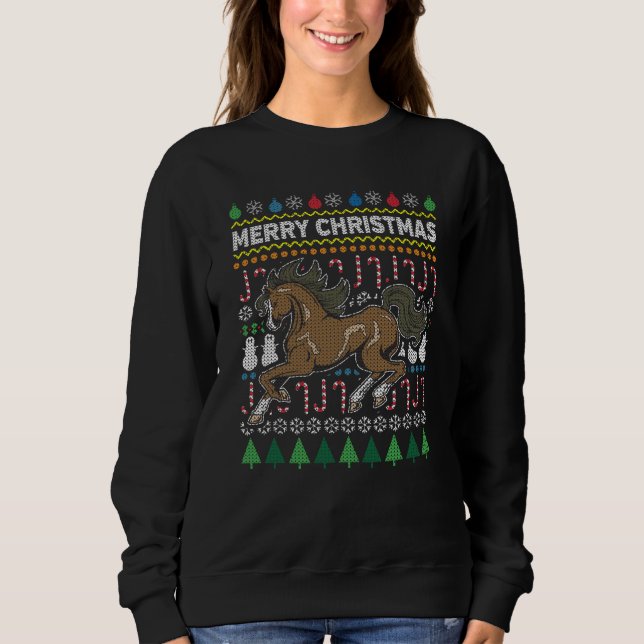 Moletom Horse Ugly Christmas Sweater Série (Frente)