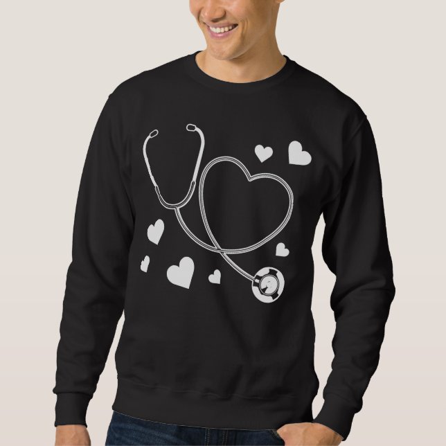 Moletom Hospital de Amor Enfermeiro Stethoscope (Frente)
