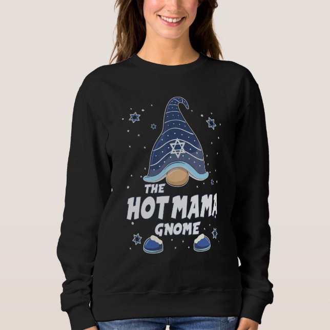 Moletom Hot Mama Gnome  Hanukkah Family Matching for men w (Frente)