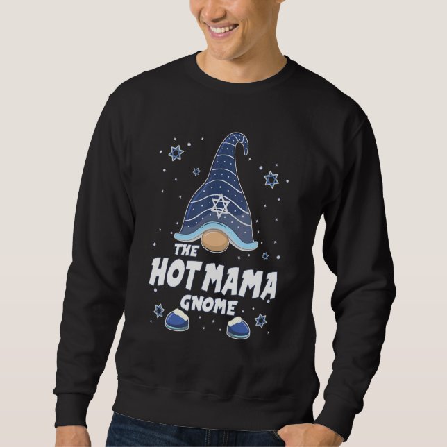 Moletom Hot Mama Gnome  Hanukkah Family Matching for men w (Frente)