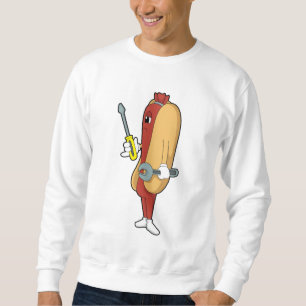 Moletom Hotdog como mecânico com ferramenta
