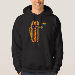 Moletom Hotdog USA Flag Óculos escuros Arco-íris Orgulho g