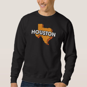 Moletom Houston Map Design para orgulhoso Houstónia