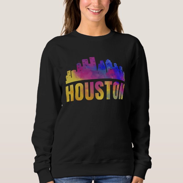 Moletom Houston Skyline Texas City H Town TX USA State Ame (Frente)