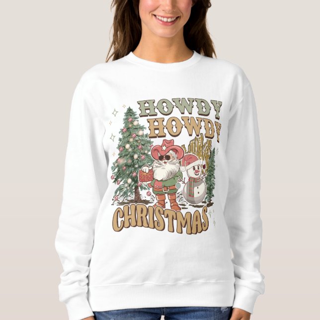 Moletom Howdy Christmas Cowboy (Frente)
