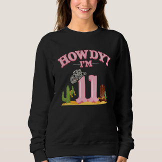 Moletom Howdy Cowgirl 11 Birthday Western Country Southe