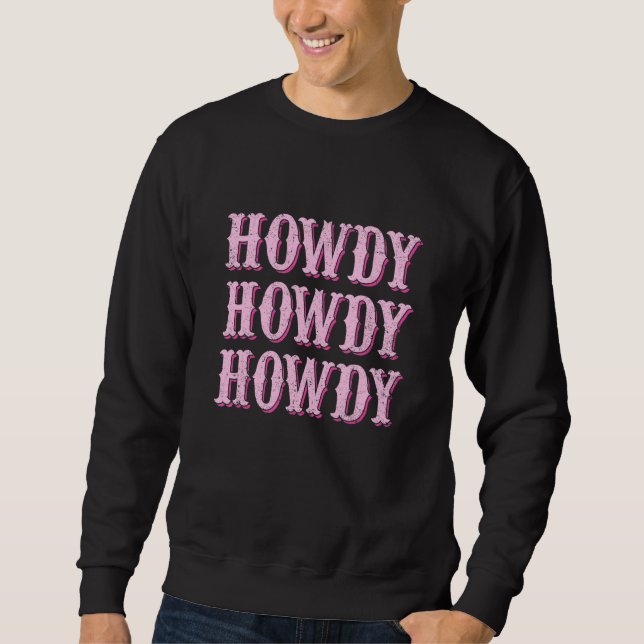 Moletom Howdy Graphic Horse Lover Equestrian Rider Horses  (Frente)