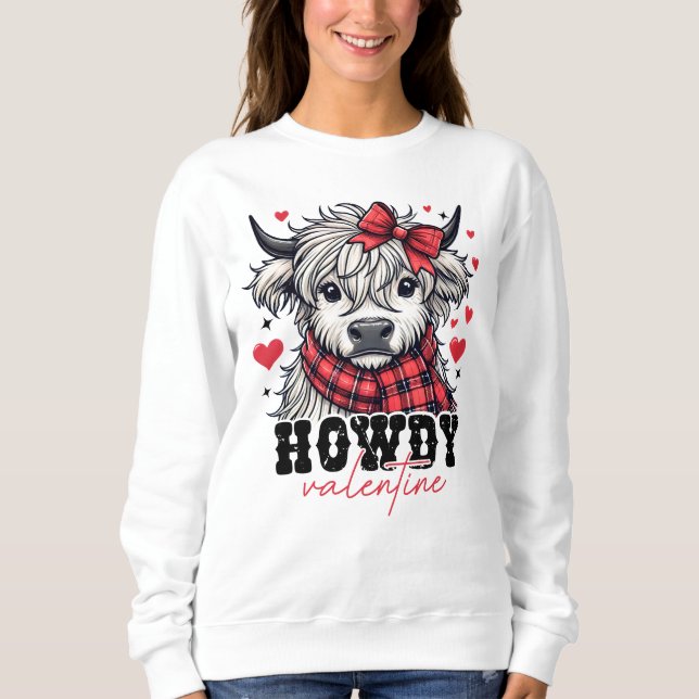 Moletom Howdy Namorados Highland Cow (Frente)