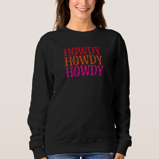 Moletom Howdy Space Cowgirl (Frente)