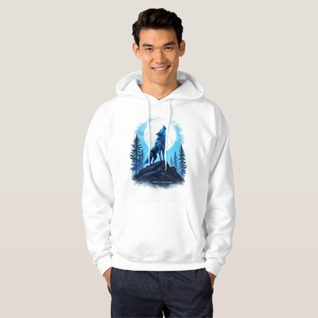 Moletom Howl do futuro - Wolf Hoodie Robótico (Frente Completa)