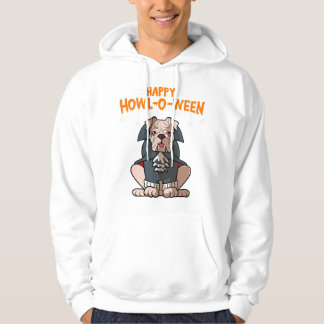 Moletom howl-o-between english buldog man halloween cost