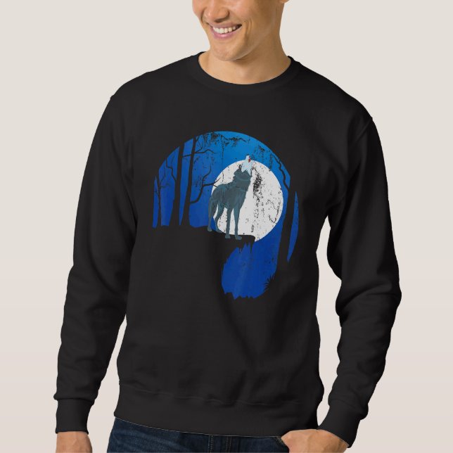 Moletom Howling Wolf Full Moon Forest Predator Animal Wolf (Frente)