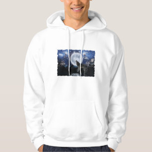 Moletom Howling Wolf, Lua e Inverno Selvagem Hoodie
