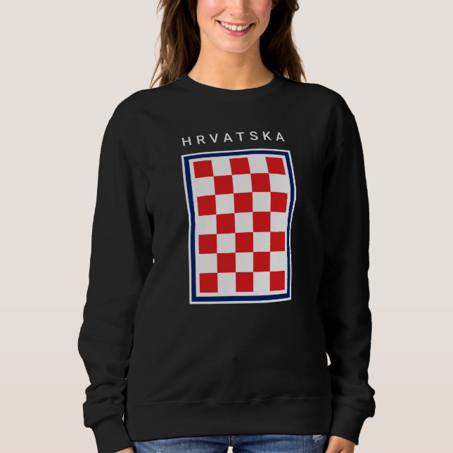 Moletom Hrvatska Checker Blue Border (Frente)