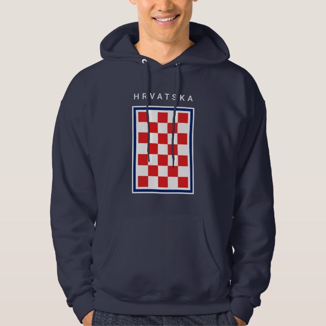 Moletom Hrvatska Checker Blue Border (Frente)