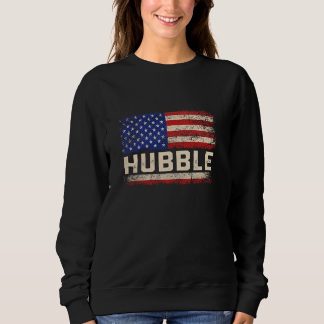 Moletom HUBBLE Last Name Shirt HUBBLE Name American Flag (Frente)