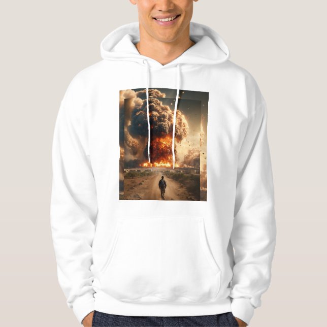 Moletom Huddy com Arte de Explorar a Dinâmica dos Explosõe (Frente)