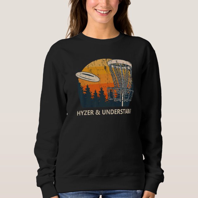 Moletom Humor de Golfe do Hyzer & Understable Disk Golf (Frente)