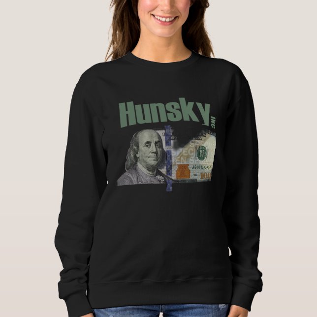Moletom HUNSKY Money 100 Dollar Bill Graphic (Frente)