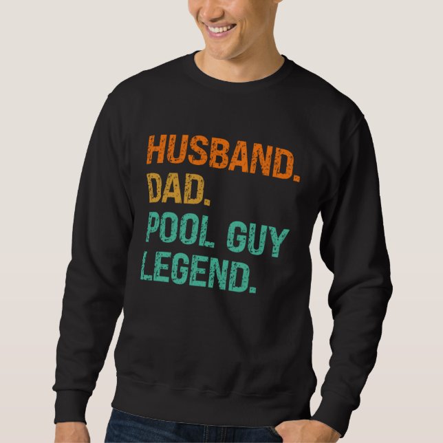 Moletom Husband Dad Pool Guy Legend  2 (Frente)