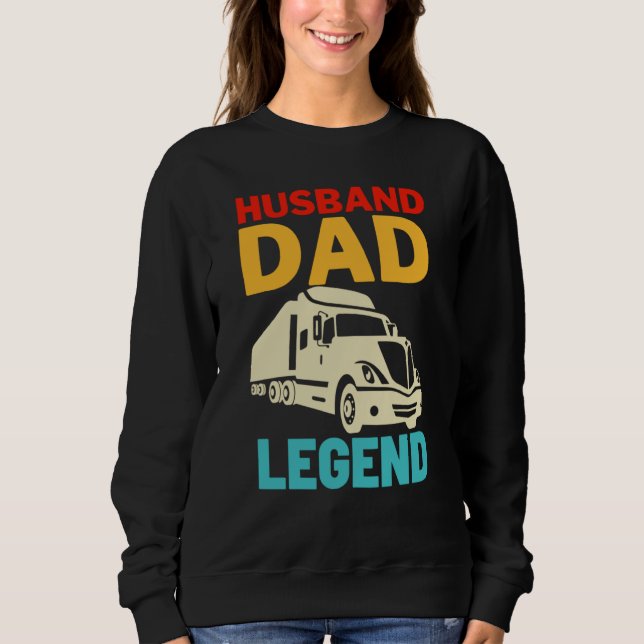Moletom Husband Dad Trucker Legend (Frente)