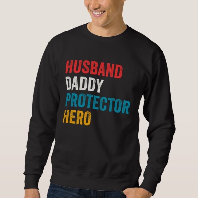 Moletom Husband Daddy Protector Hero Father s Day Daddy (Frente)