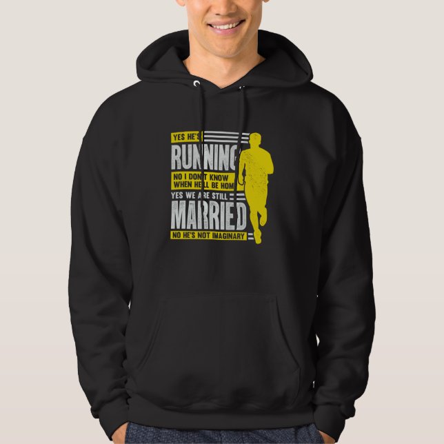 Moletom Husband Wife Marathon Running for a Runner s Wife (Frente)