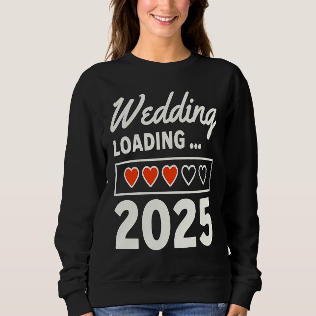 Moletom Husband Wife Wedding 2025 Matching Wedding Engagem (Frente)