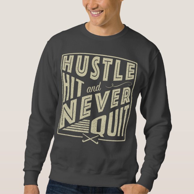Moletom Hustle de Hóquei em Campo, Hit e Nunca Sair (Frente)