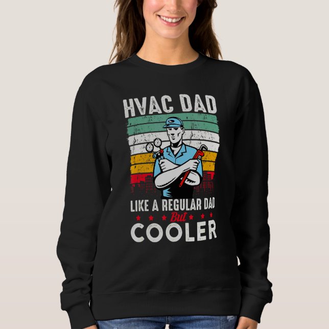 Moletom Hvac Pai Como Um Pai Regular - Hvac Technician Ac  (Frente)