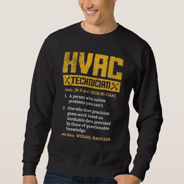 Moletom HVAC Technician  Graphic Distressed (Frente)