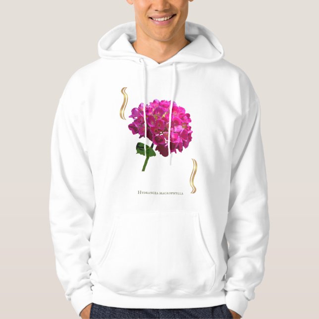 Moletom Hydrangea Bloom – Vintage Botanical Fuchsia (Frente)