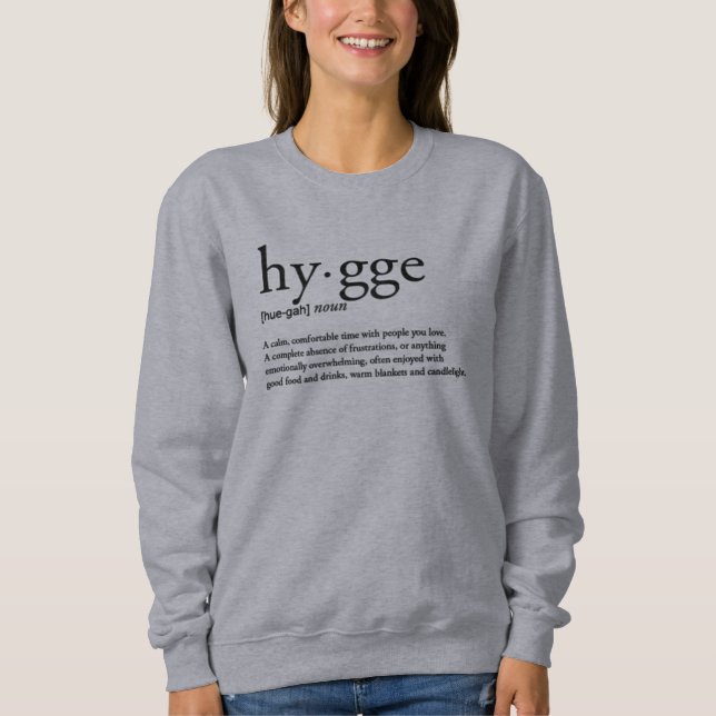 Moletom Hygge Definition Cozy Winter Comfort minimalist  (Frente)