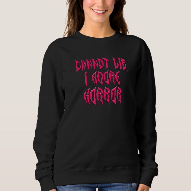 Moletom I Adore Horror (Pink Text) (Frente)