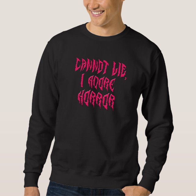 Moletom I Adore Horror (Pink Text) (Frente)
