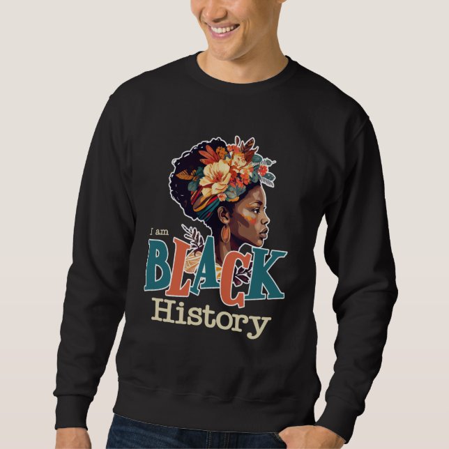 Moletom I AM Black History Month 2023 BHM African American (Frente)