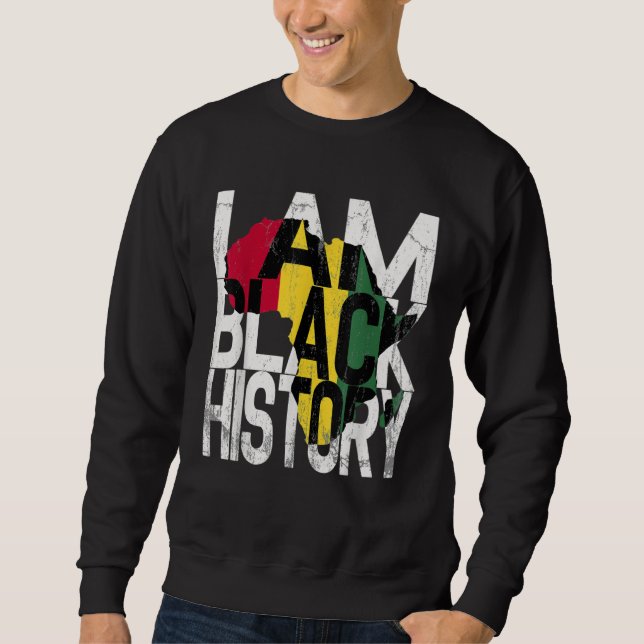 Moletom I Am Black History Month African American Pride (Frente)