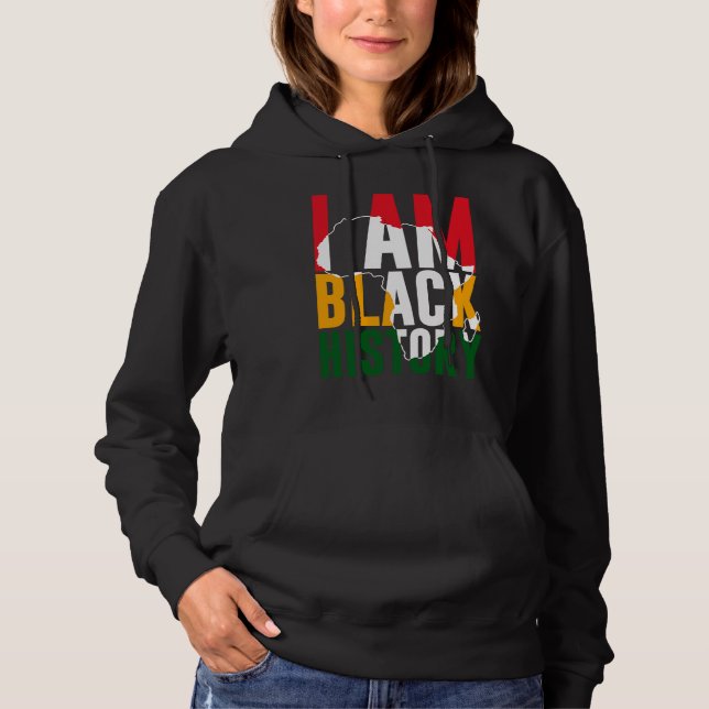 Moletom I Am Black History Month African American Pride (Frente)