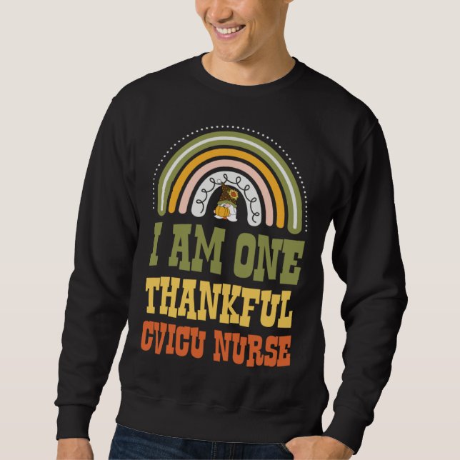 Moletom I Am One Thankful CVICU Nurse Bohemian Thanksgivin (Frente)