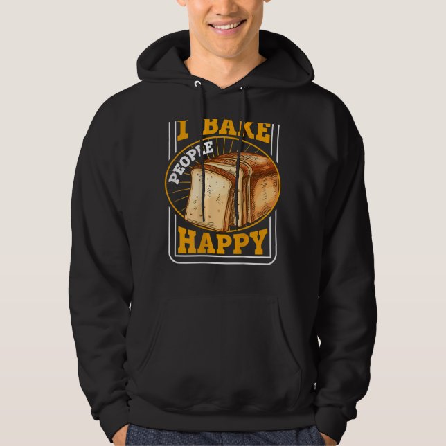 Moletom I Assar Pessoas Happy Backprint Bread Baking (Frente)